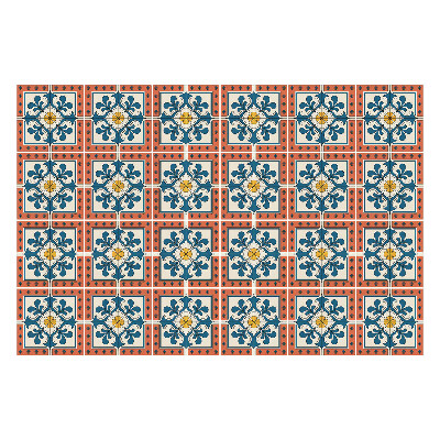 Csempe matrica Virág motívumok négyzetekben