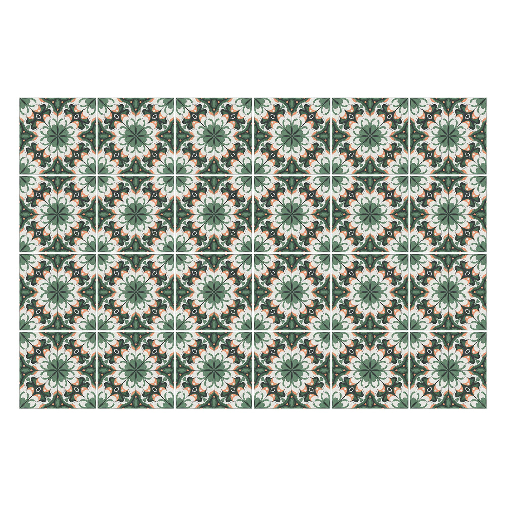 Csempe matrica Szimmetrikus virágmotívumok