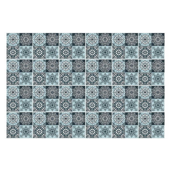 Öntapadós csempe matrica Virág díszek