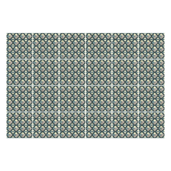 Öntapadós csempe matrica Geometrikus rombuszok és levelek