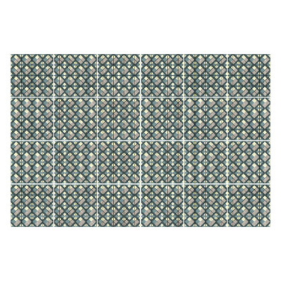 Öntapadós csempe matrica Geometrikus rombuszok és levelek