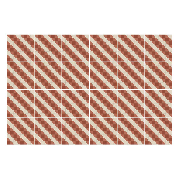 Öntapadós csempe matrica Hullámok átlós mintában