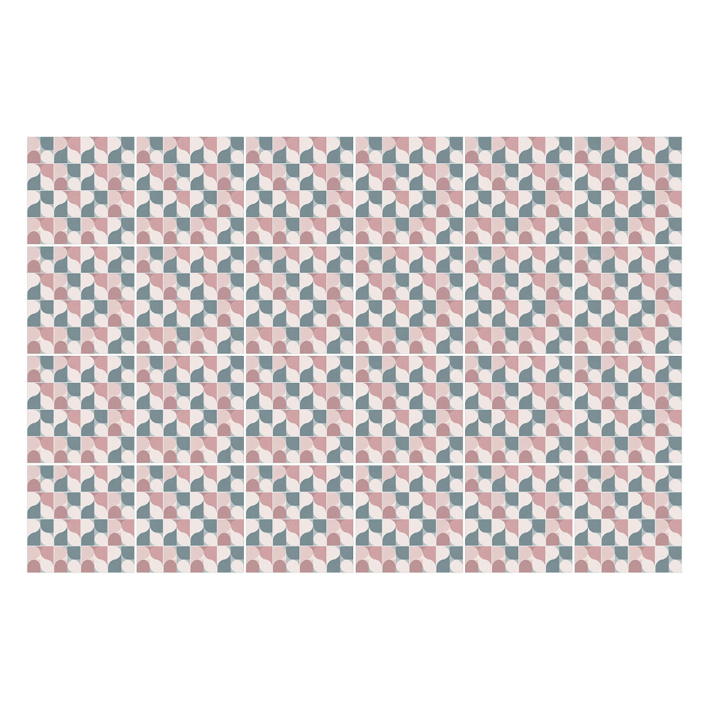 Csempe matrica Geometria hullámokkal