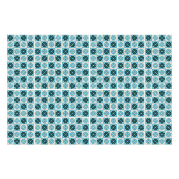 Öntapadós csempe matrica Apró virágok mozaikja