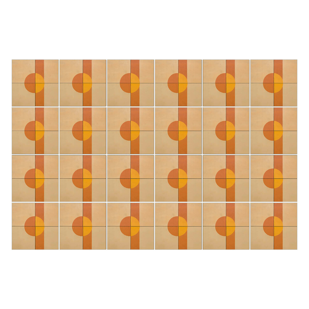 Öntapadós csempe matrica Geometriai körök és téglalapok
