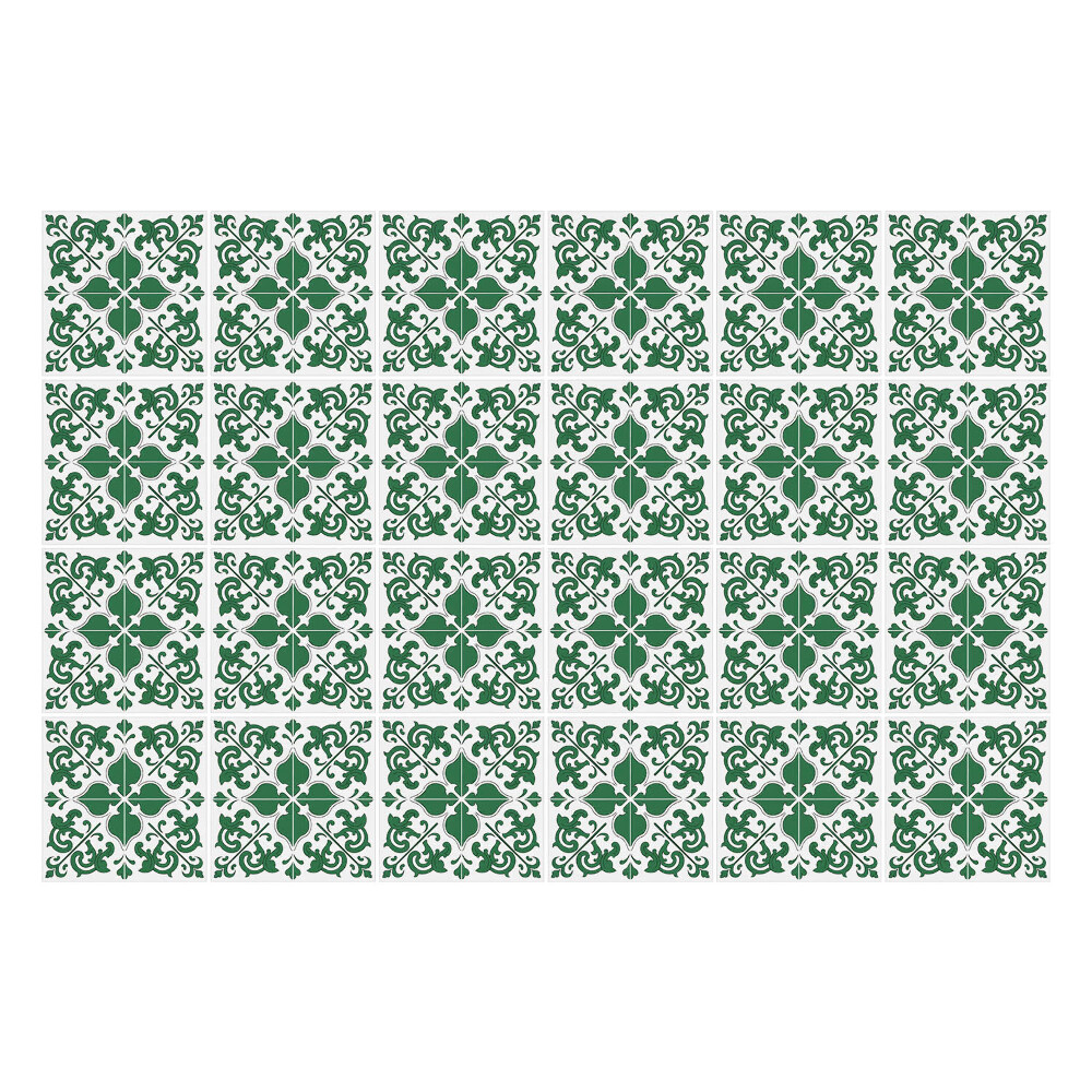 Öntapadós csempe matrica Gyönyörűen díszített csempe