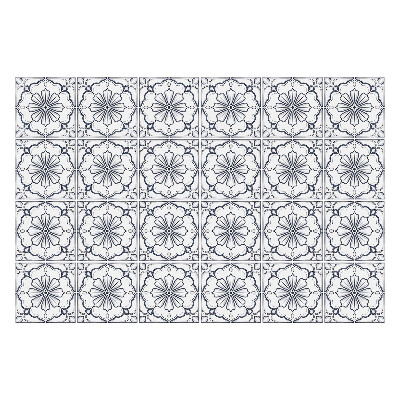 Öntapadós csempe matrica Virág díszek