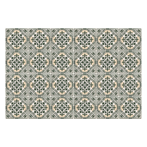 Öntapadós csempe matrica Virágos csempe