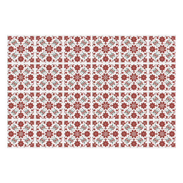 Csempe matrica Folklór - virágok és levelek