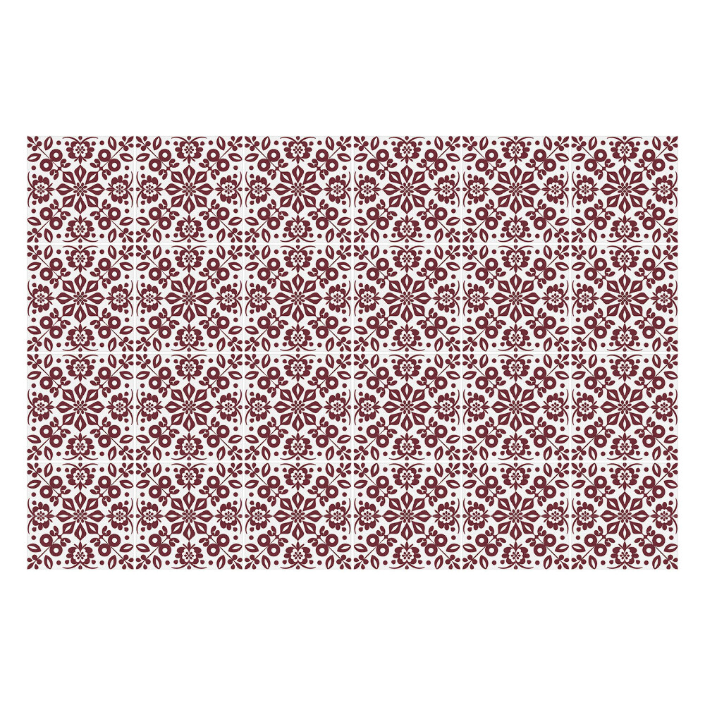 Csempe matrica Folklór motívum levelekkel