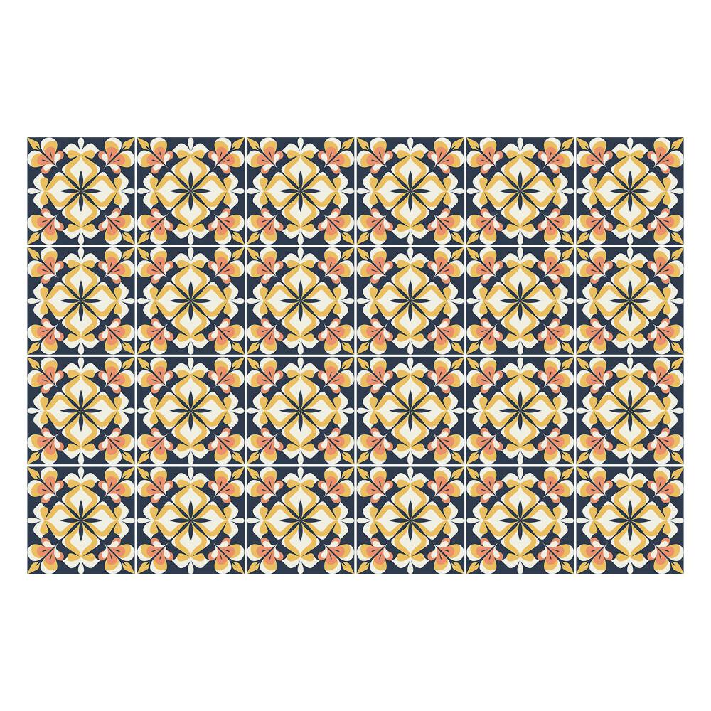 Öntapadós csempe matrica díszítő motívum rácsban