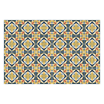 Csempe matrica Virágmotívumok az elrendezésben