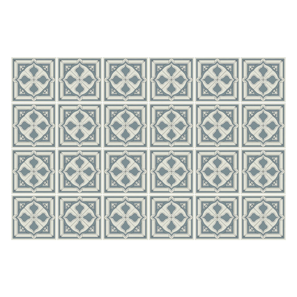 Öntapadós csempe matrica Geometriai díszek négyzetekben