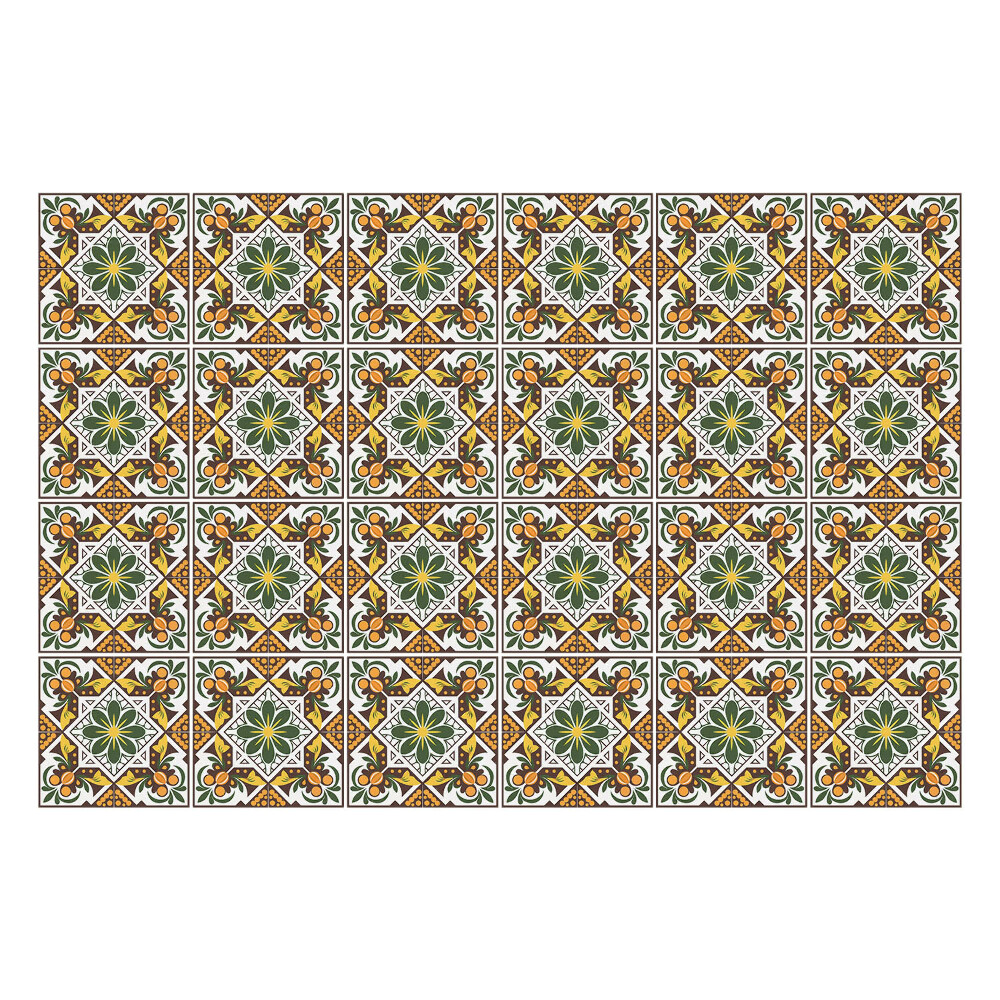 Öntapadós csempe matrica Gazdagon díszített csempe