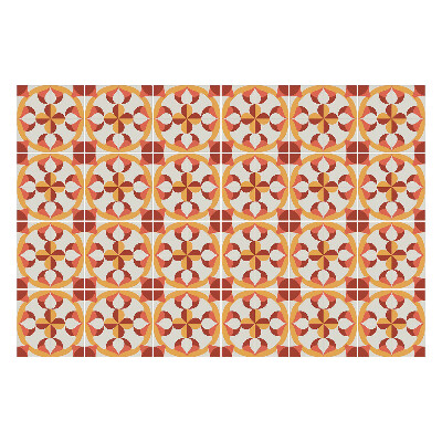 Öntapadós csempe matrica Minta körökkel