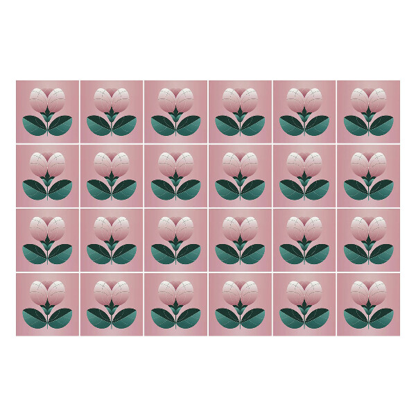 Csempe matrica Virág illusztrációk