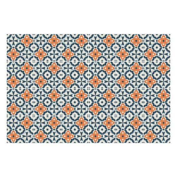 Öntapadós csempe matrica Virágmintás