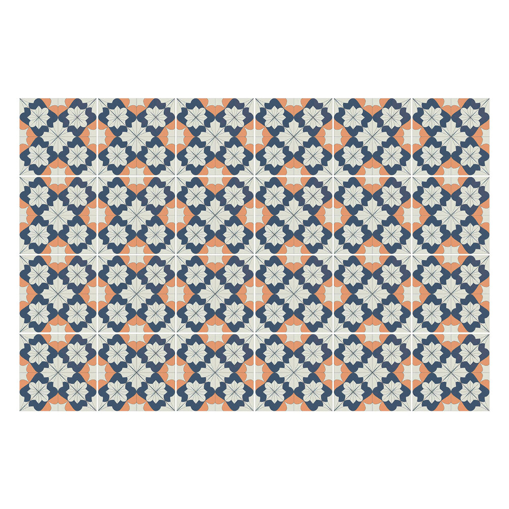 Csempe matrica Virágmotívumok hálóban