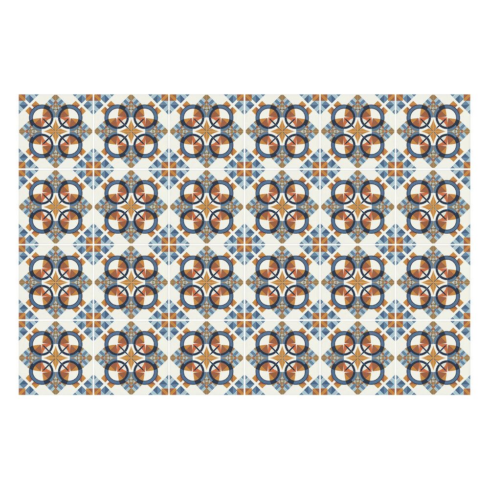 Öntapadós csempe matrica Geometriai körök és csillagok