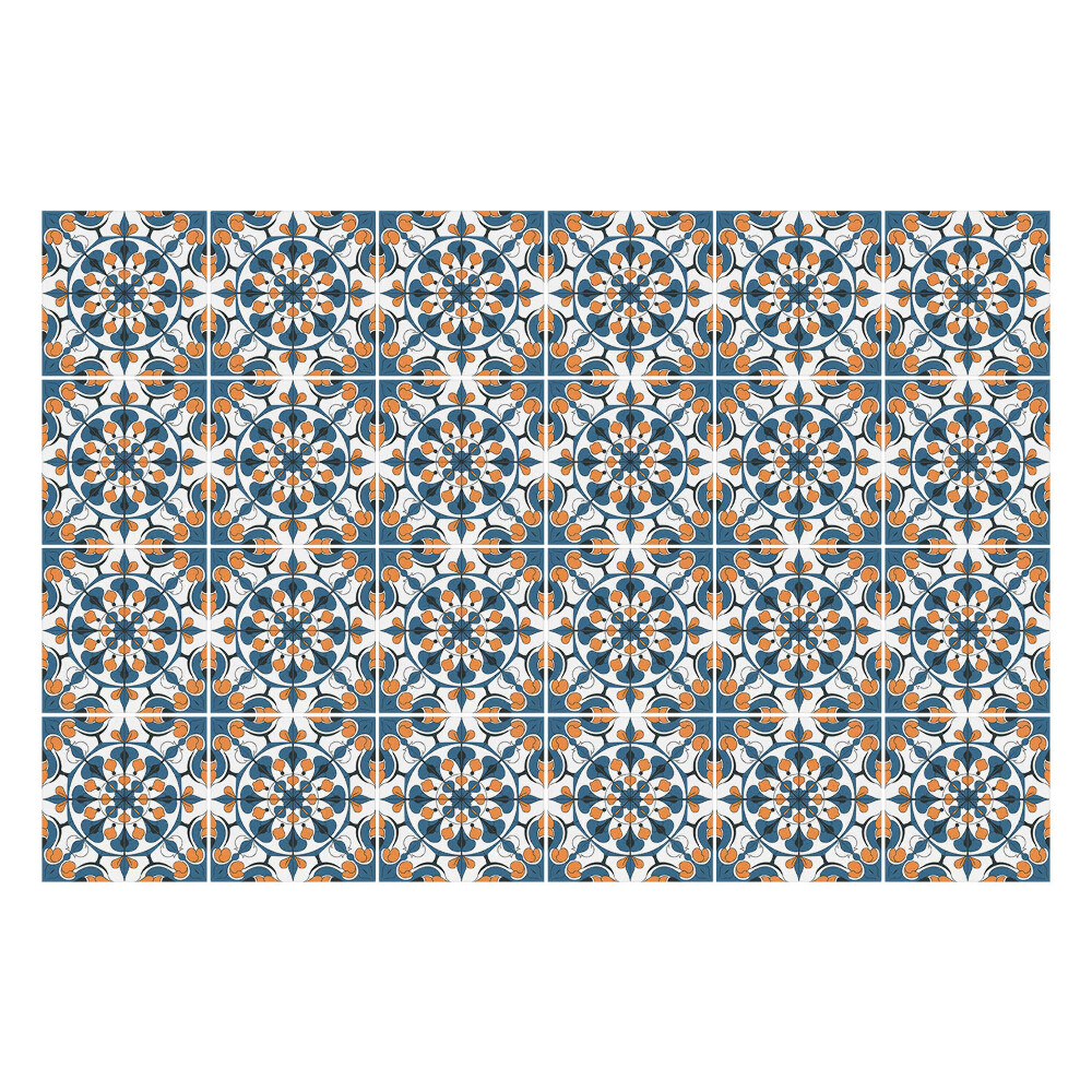 Öntapadós csempe matrica Virágos kivitel