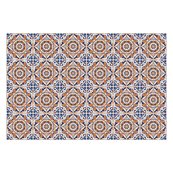 Öntapadós csempe matrica Virágdíszek elrendezésben