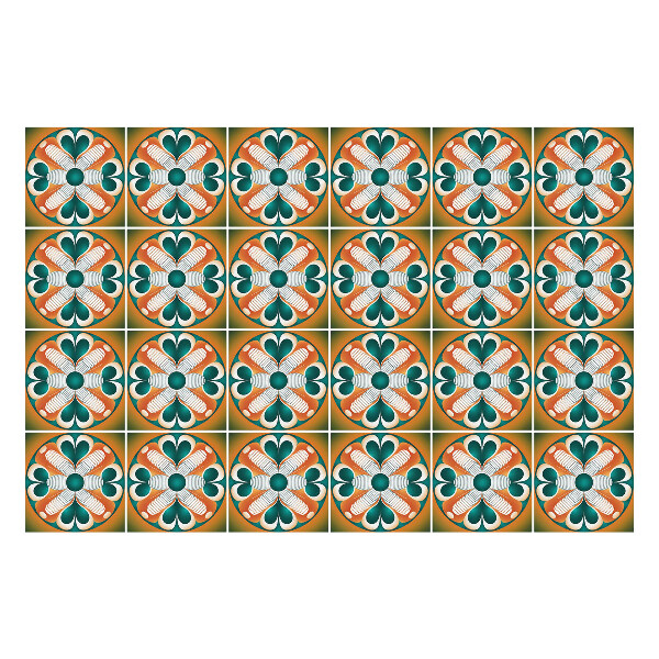 Csempe matrica Színes csempe minta