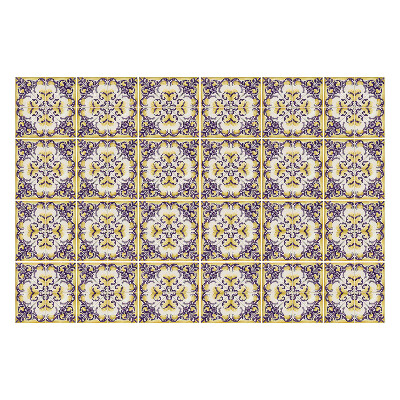 Öntapadós csempe matrica Virág díszek