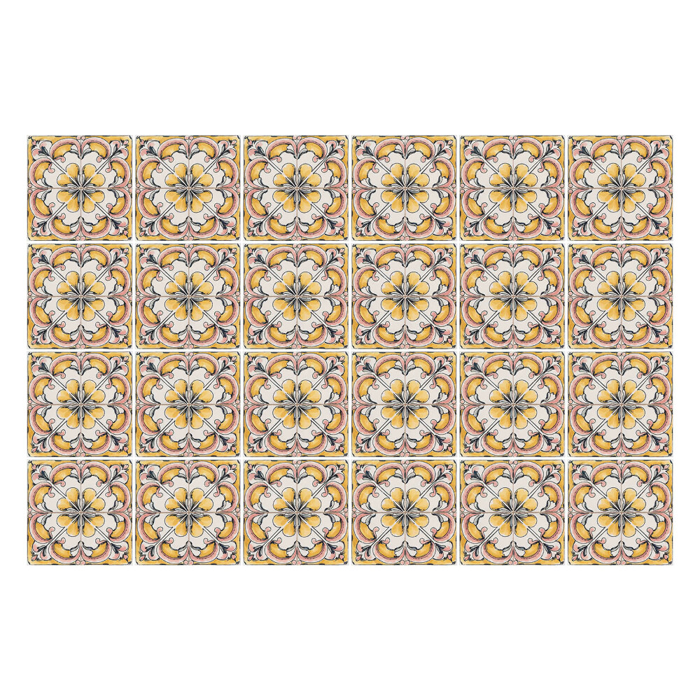 Csempe matrica Virágdíszek hálóban