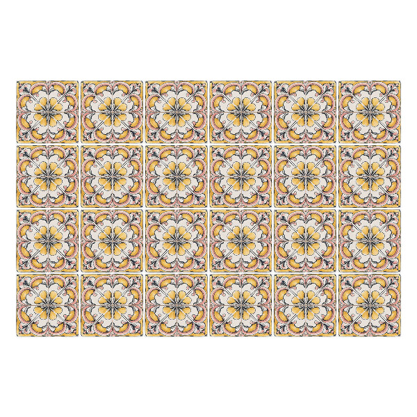 Csempe matrica Virágdíszek hálóban