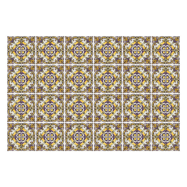 Csempe matrica Virágdíszek hálóban