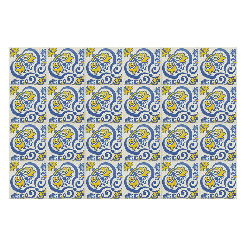 Csempe matrica Régi díszített csempe