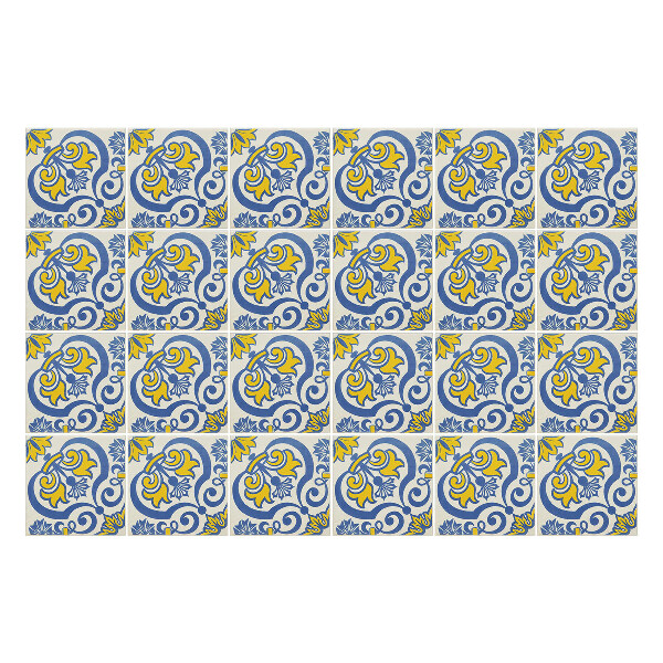 Csempe matrica Régi díszített csempe