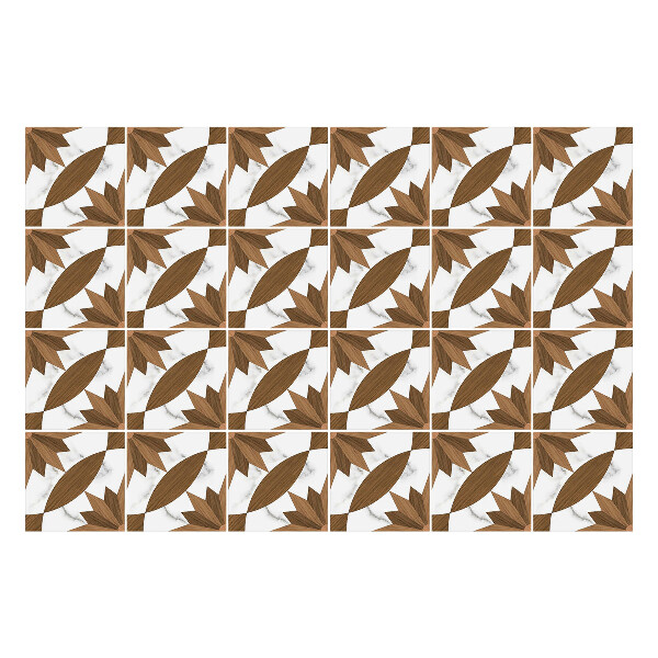 Csempe matrica Fa márvánnyal