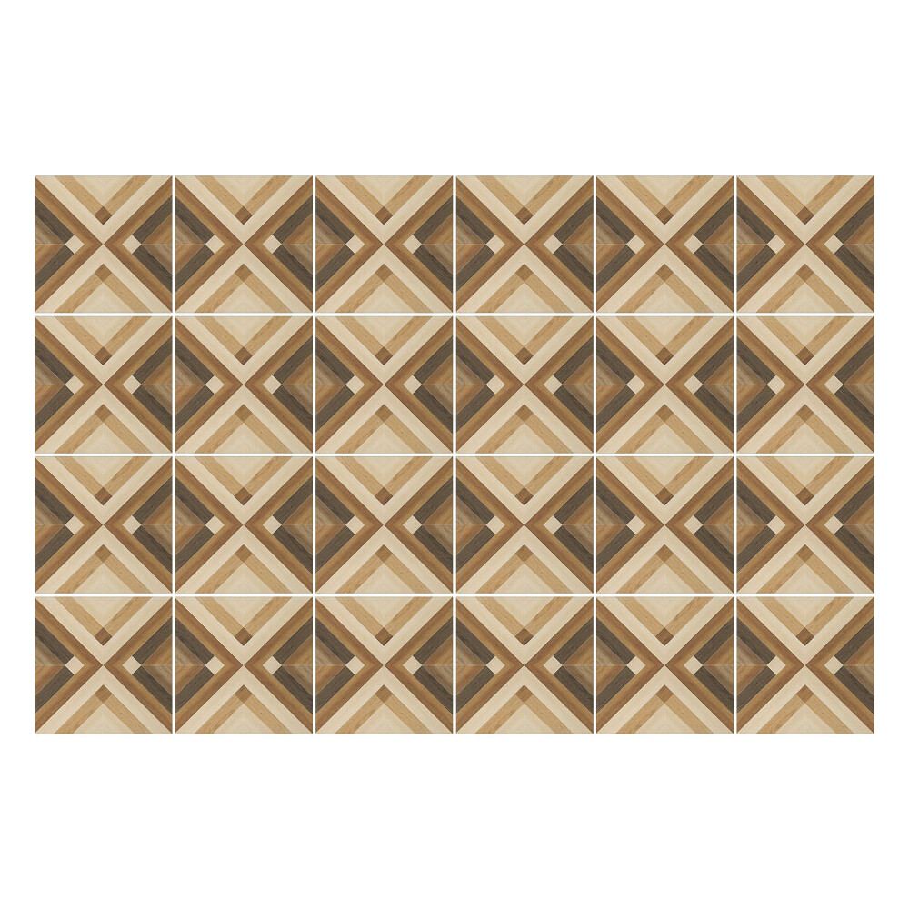 Öntapadós csempe matrica Fa rombuszok elrendezésben
