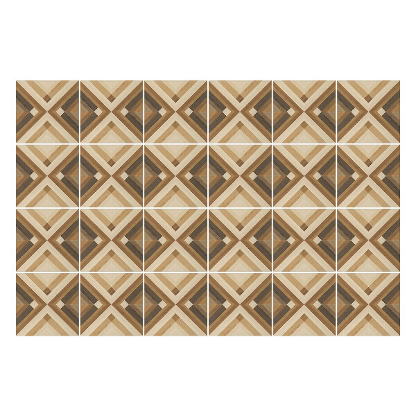 Öntapadós csempe matrica Fa rombuszok elrendezésben