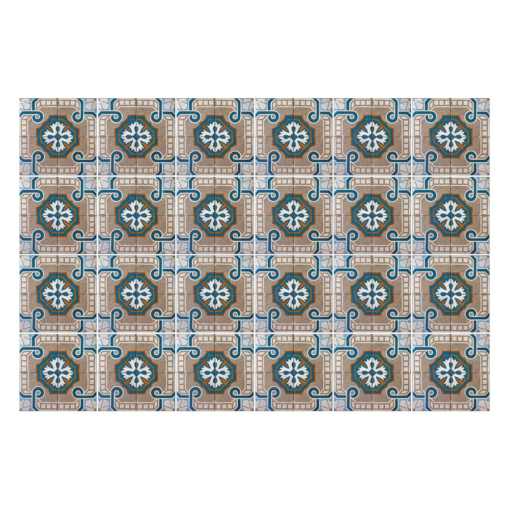 Öntapadós csempe matrica Geometrikus virágmotívumok