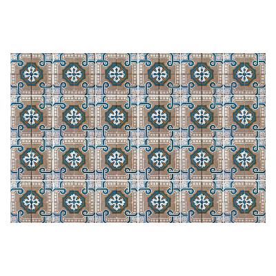 Öntapadós csempe matrica Geometrikus virágmotívumok