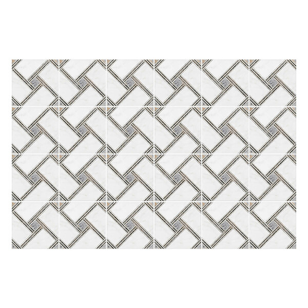 Csempe matrica Rombuszok szövése hálóban