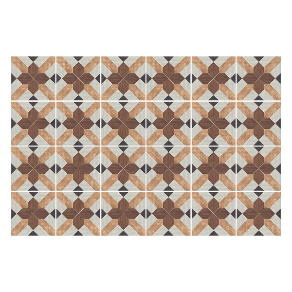 Öntapadós csempe matrica Geometriai négyzetek és keresztek