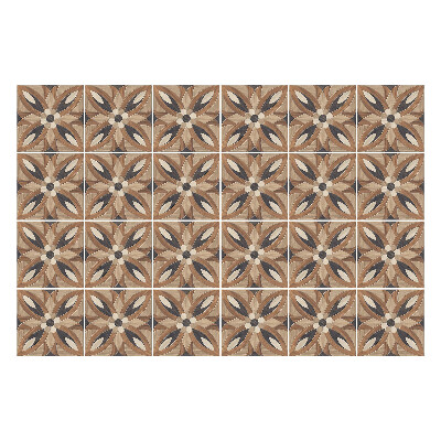 Csempe matrica Fából készült virágmotívumok