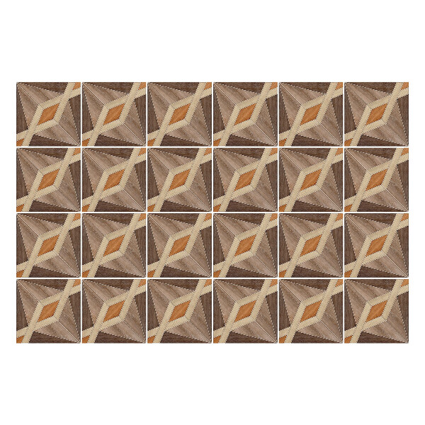 Öntapadós csempe matrica A fa formák geometriája