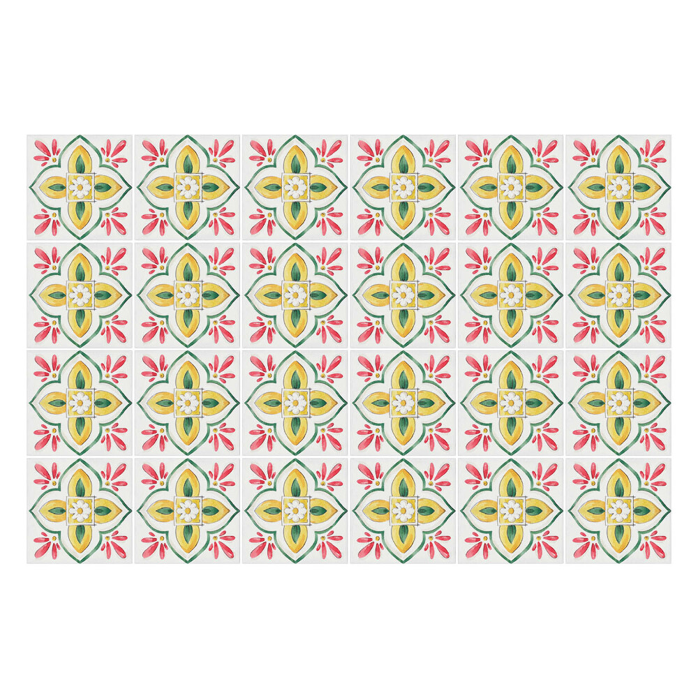 Csempe matrica Virágdíszek elrendezésben