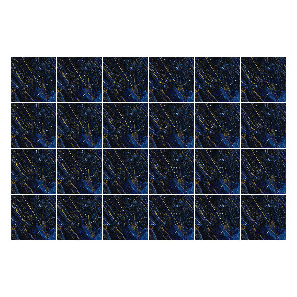 Öntapadós csempe matrica Sötét kobalt márvány