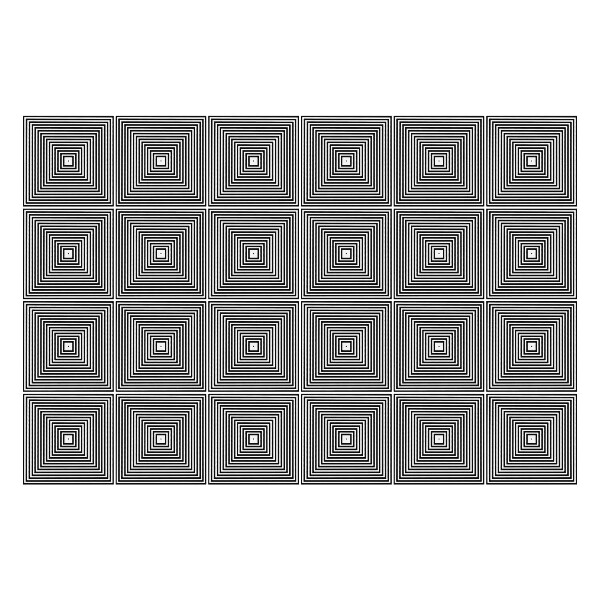 Csempe matrica Koncentrikus négyzetek