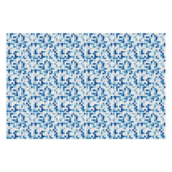 Öntapadós csempe matrica Kék kis mozaik