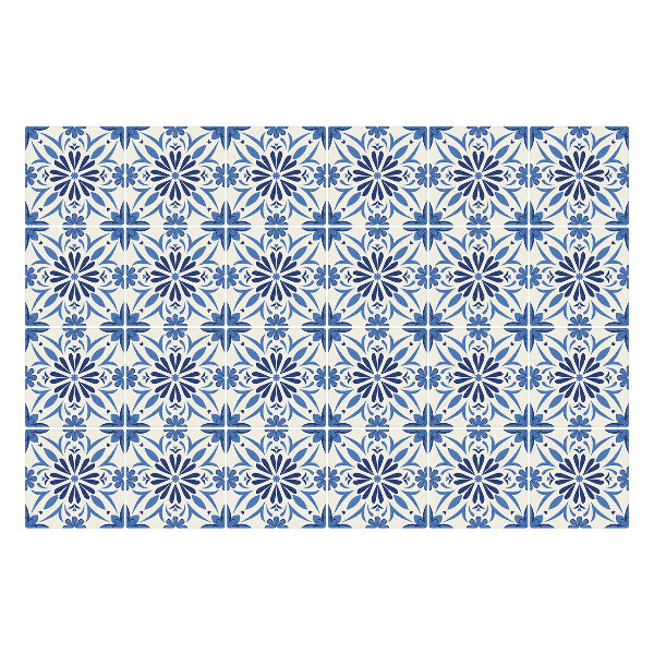 Csempe matrica Kockás virágmotívum