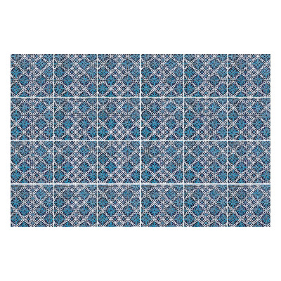 Öntapadós csempe matrica Geometriai formák egy rácsban