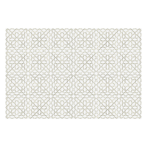 Csempe matrica Geometriai négyzetek egy rácsban