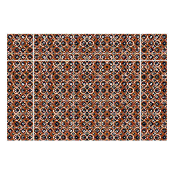 Öntapadós csempe matrica Keresztezett rombuszok részletekkel