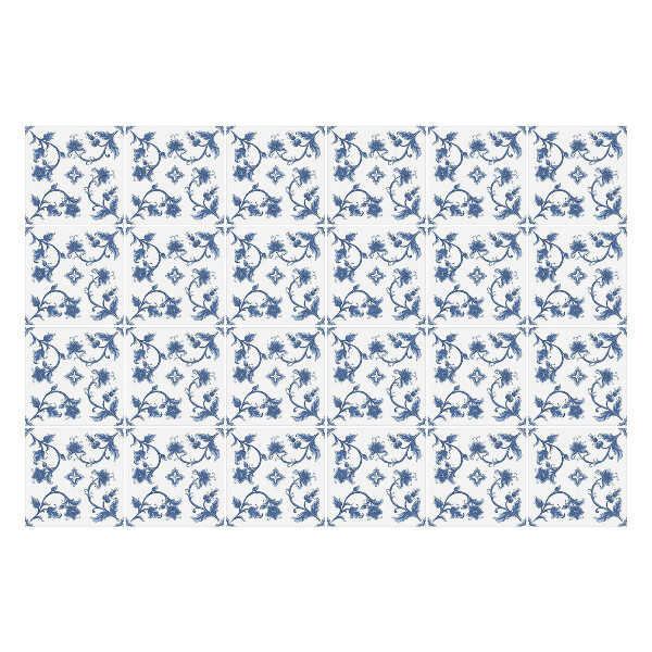 Öntapadós csempe matrica Kis virágok és levelek